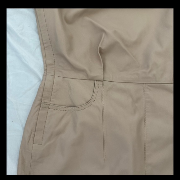 Iro Charlott Mini Dress Lamb Leather Is Size 8 Uk 38 - Picture 8 of 13